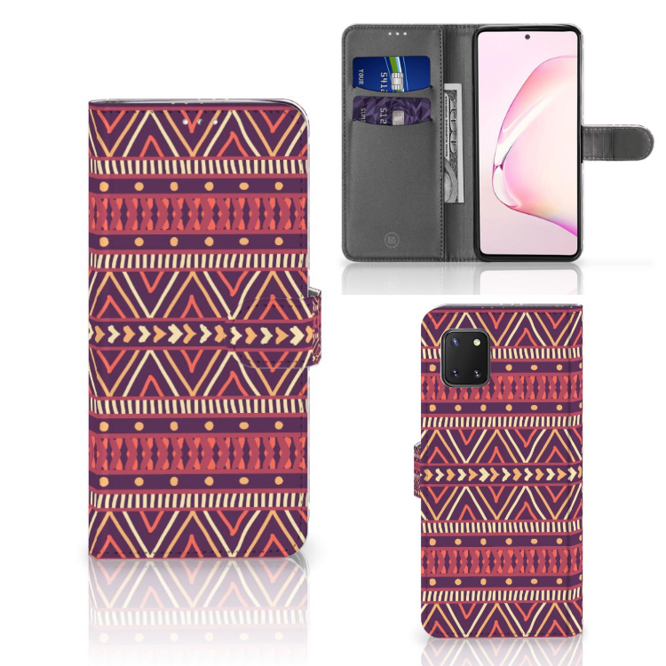 Samsung Note 10 Lite Telefoon Hoesje Aztec Paars