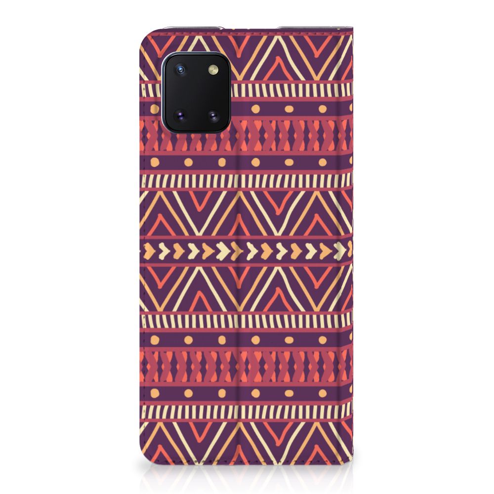 Samsung Galaxy Note 10 Lite Hoesje met Magneet Aztec Paars