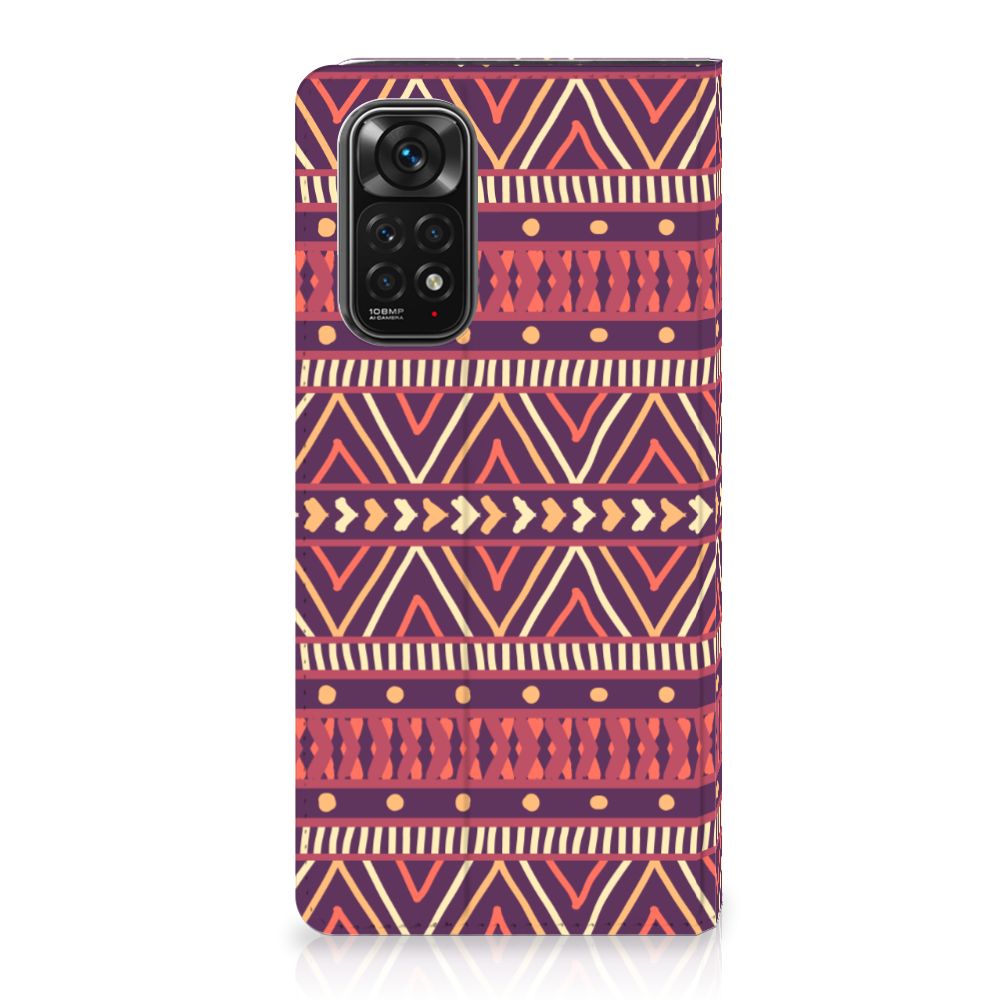 Xiaomi Redmi Note 11/11S Hoesje met Magneet Aztec Paars