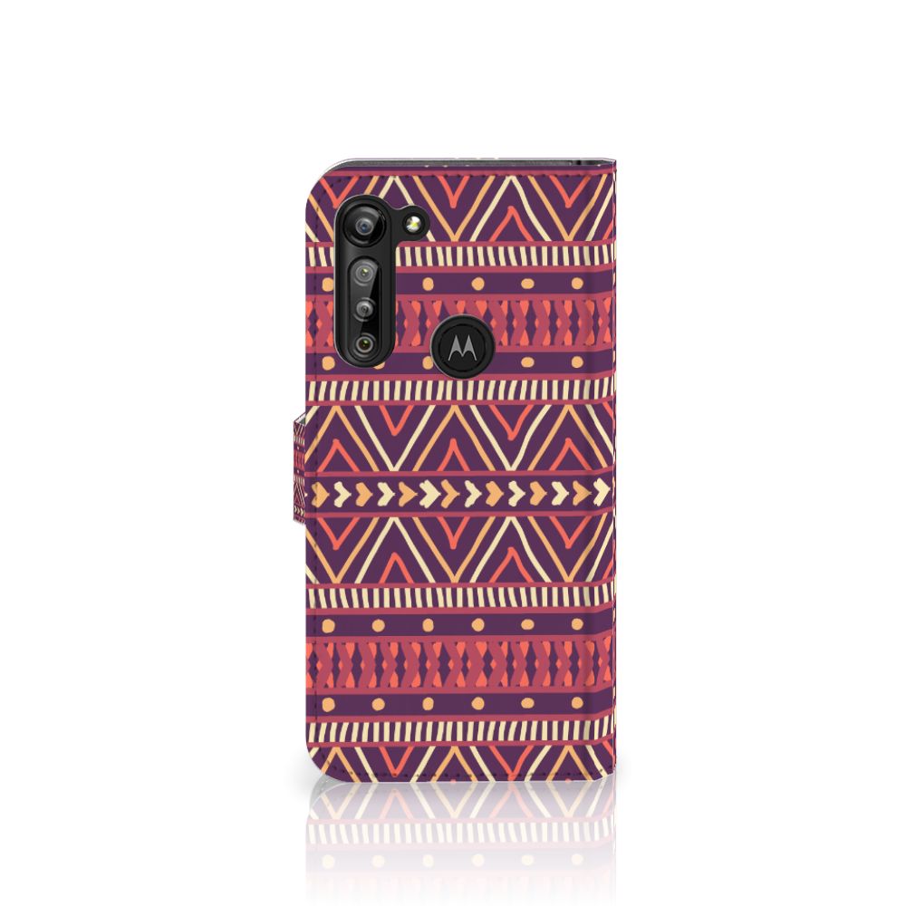 Motorola G8 Power Telefoon Hoesje Aztec Paars