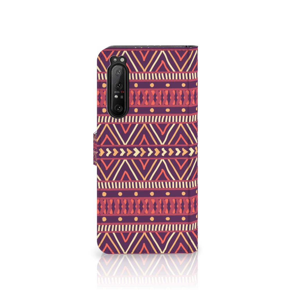 Sony Xperia 1 II Telefoon Hoesje Aztec Paars