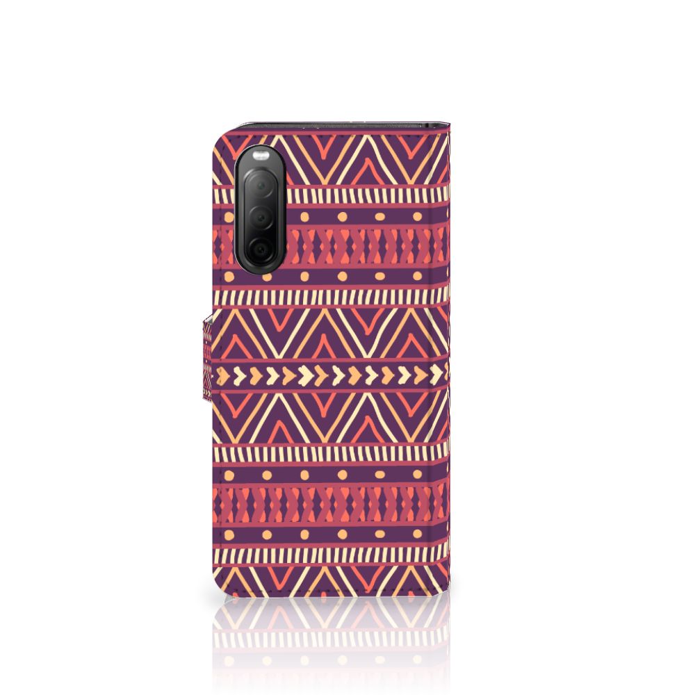 Sony Xperia 10 IV Telefoon Hoesje Aztec Paars