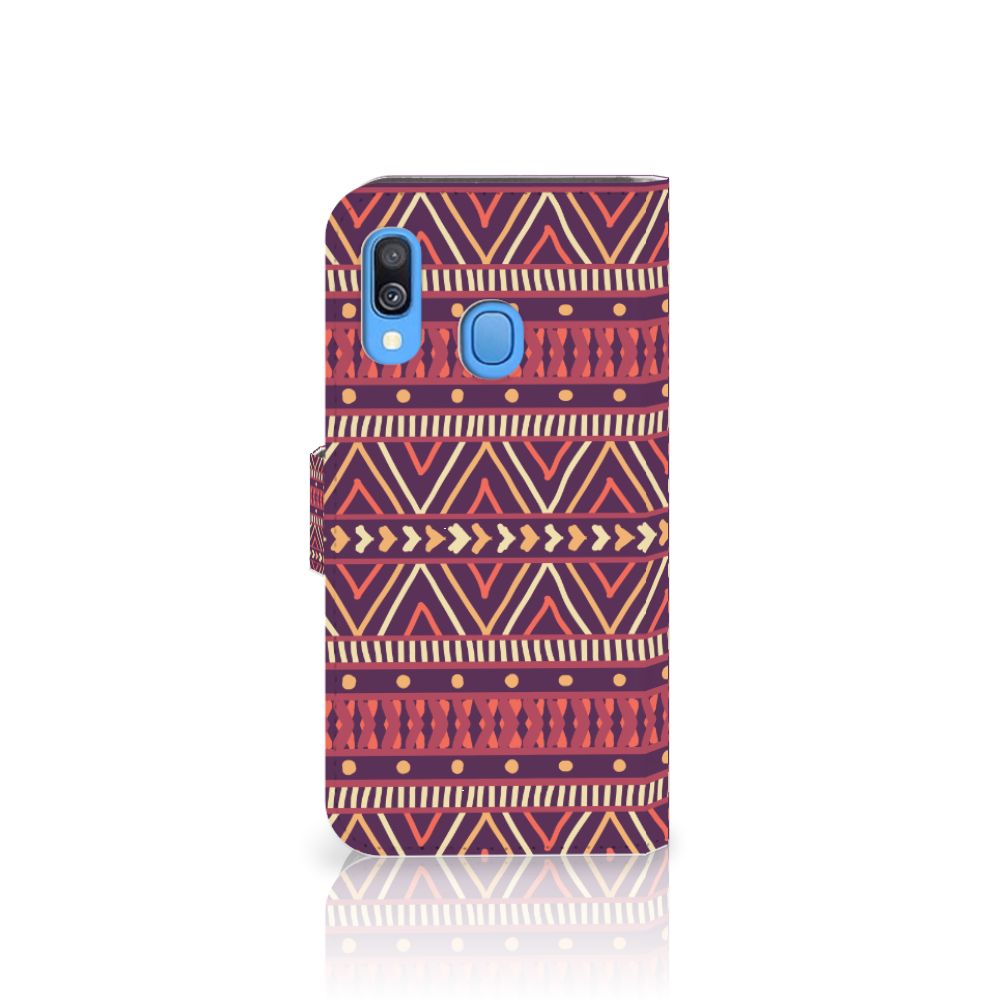Samsung Galaxy A40 Telefoon Hoesje Aztec Paars