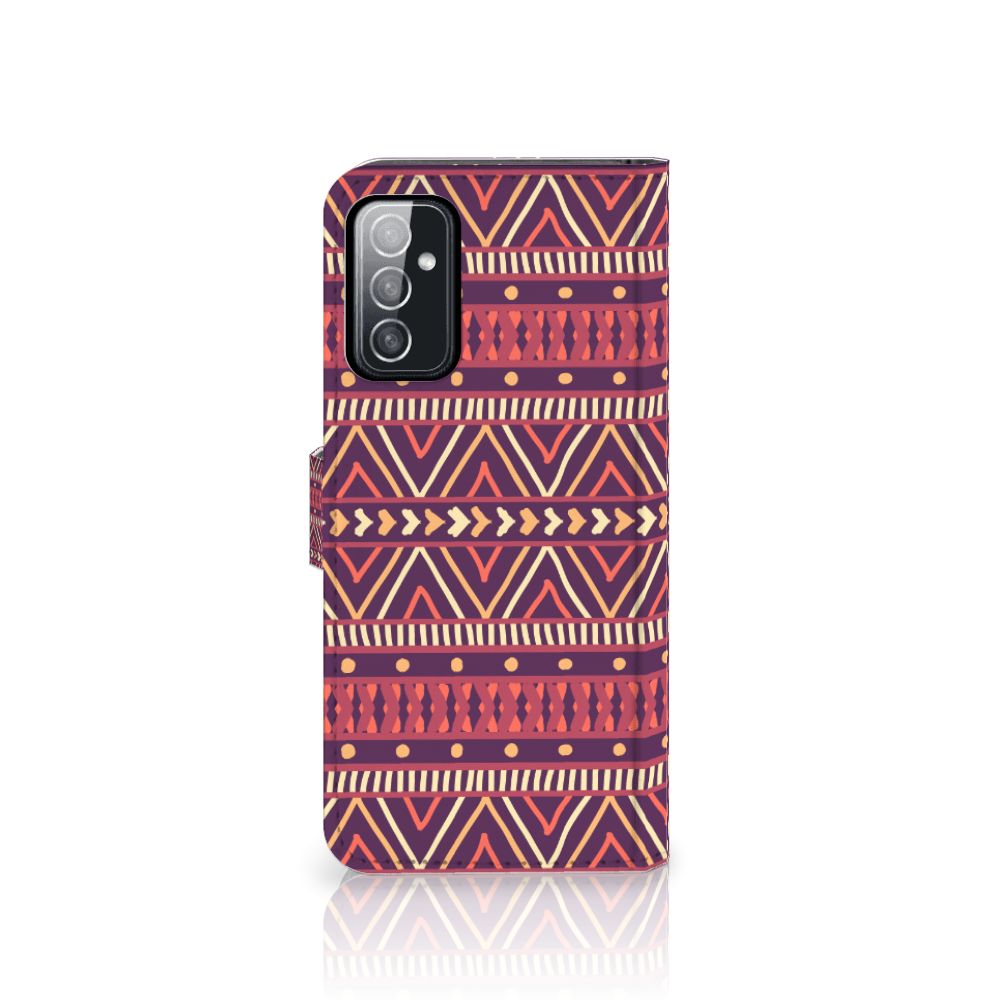 Samsung Galaxy M52 Telefoon Hoesje Aztec Paars