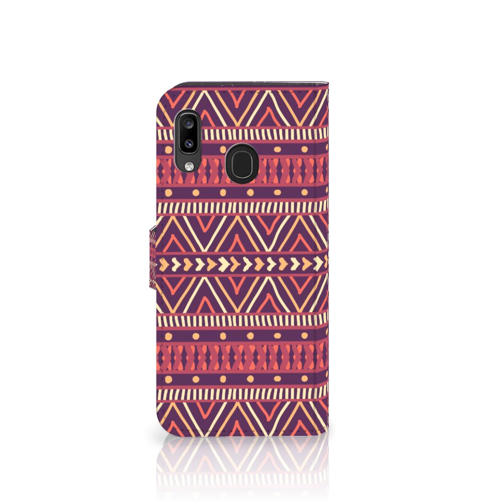 Samsung Galaxy A30 Telefoon Hoesje Aztec Paars