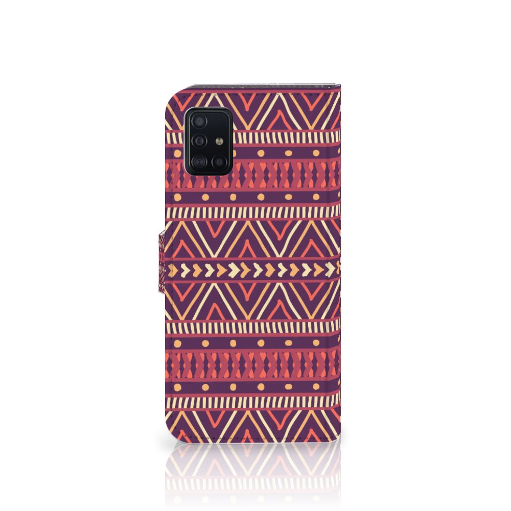 Samsung Galaxy A51 Telefoon Hoesje Aztec Paars