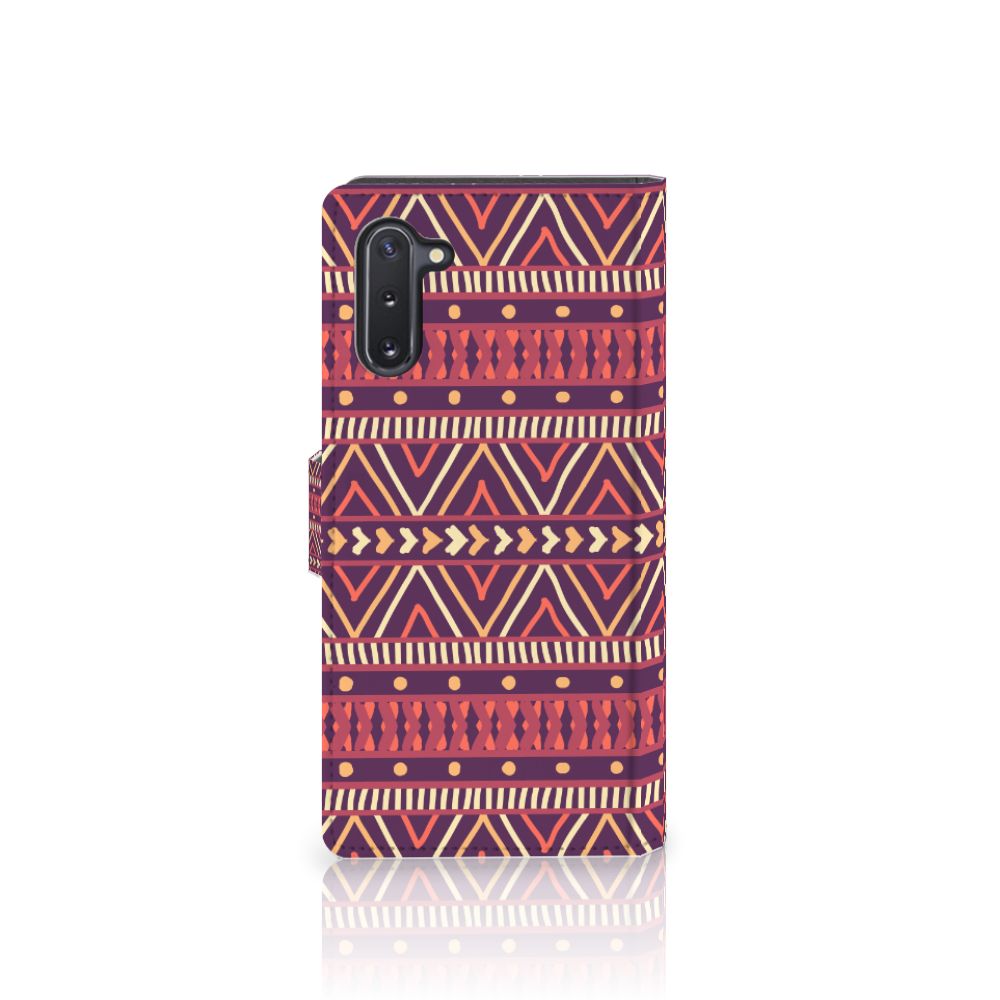 Samsung Galaxy Note 10 Telefoon Hoesje Aztec Paars