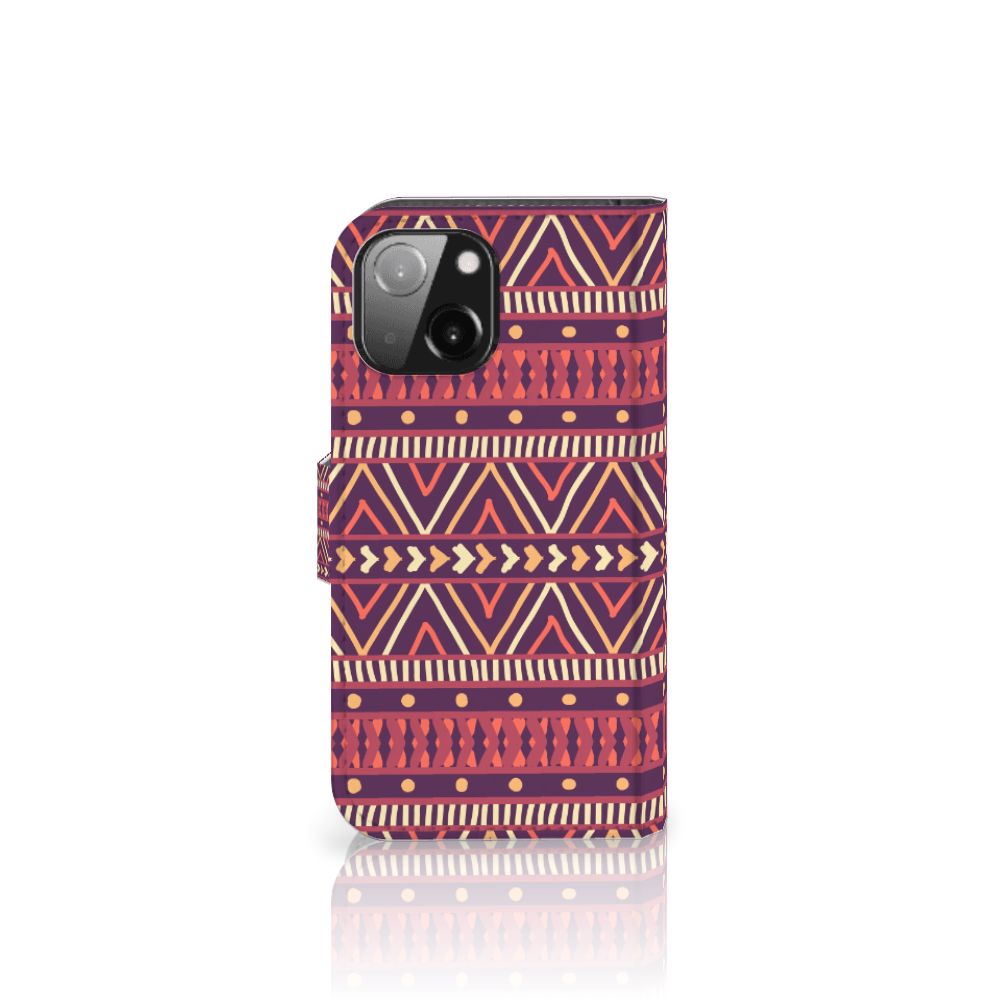 iPhone 13 Mini Telefoon Hoesje Aztec Paars