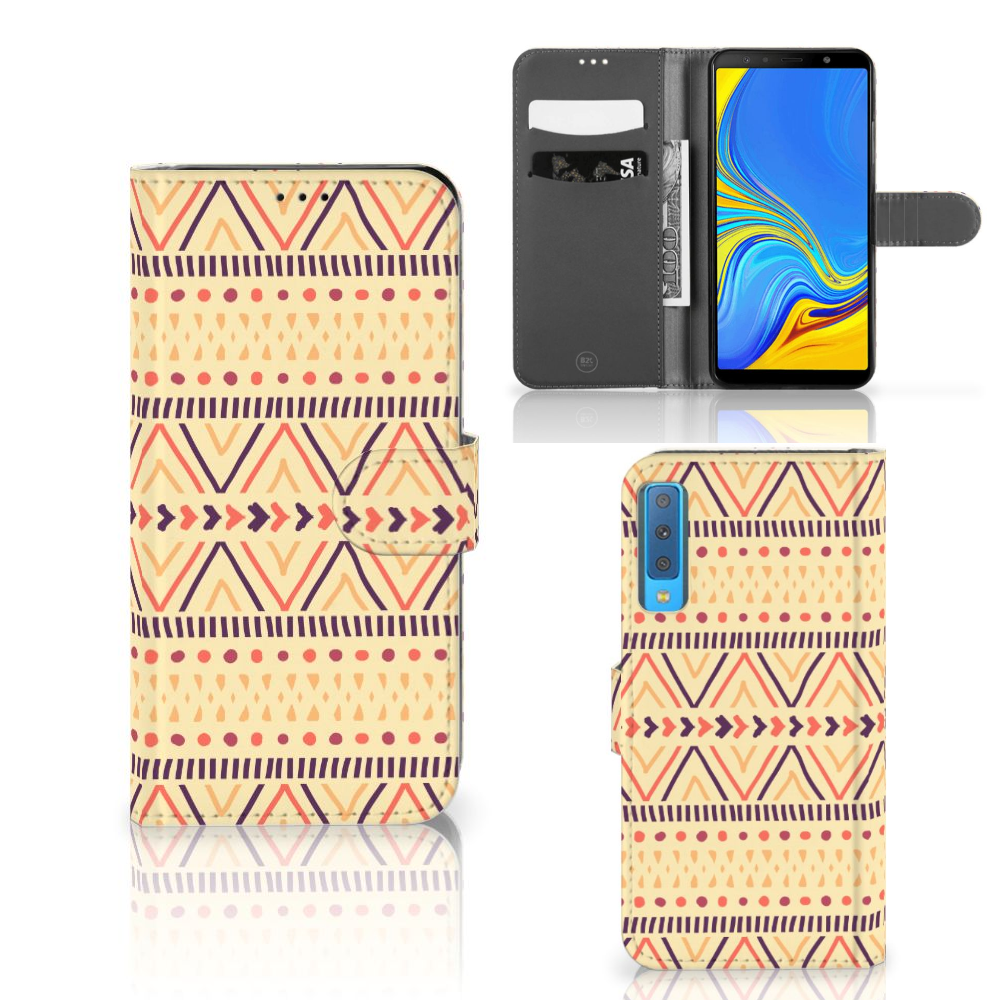 Samsung Galaxy A7 (2018) Telefoon Hoesje Aztec Yellow
