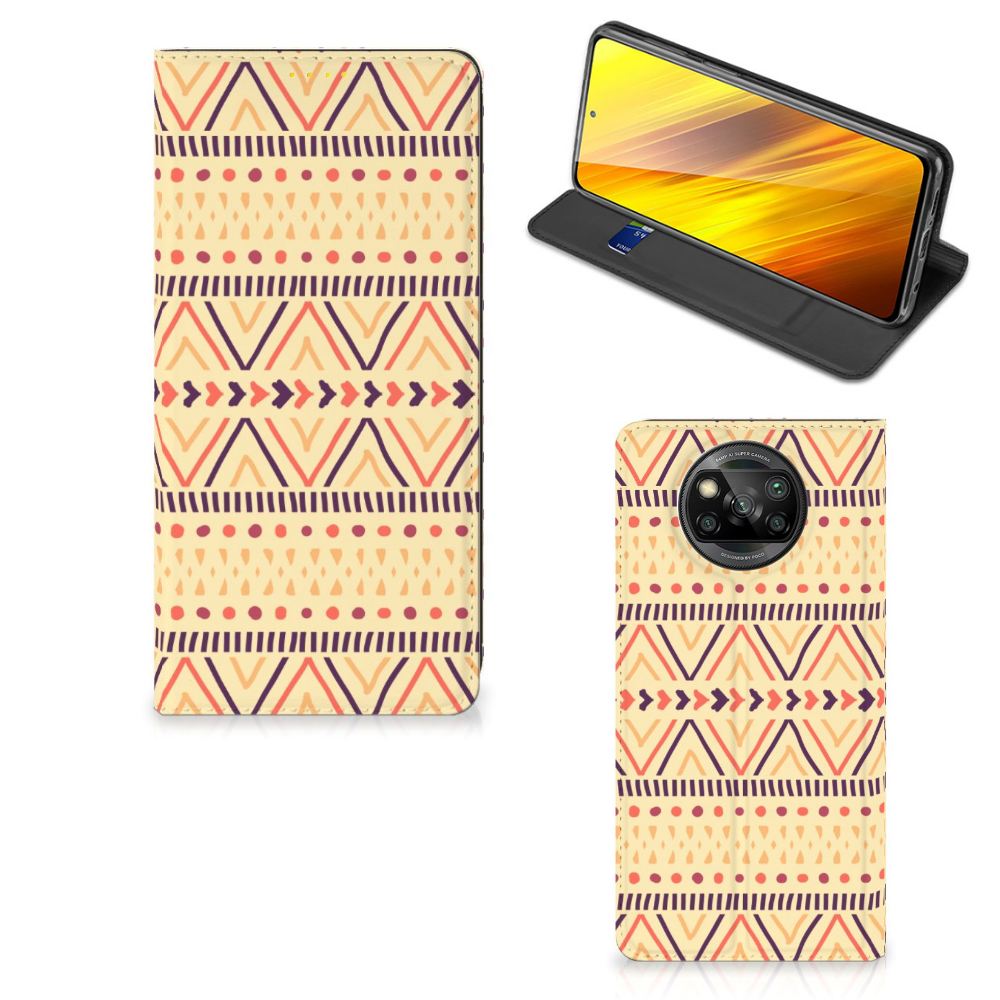 Xiaomi Poco X3 Pro | Poco X3 Hoesje met Magneet Aztec Yellow