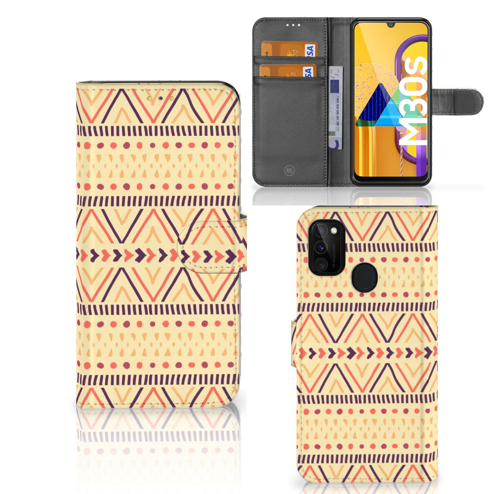 Samsung Galaxy M21 | M30s Telefoon Hoesje Aztec Yellow