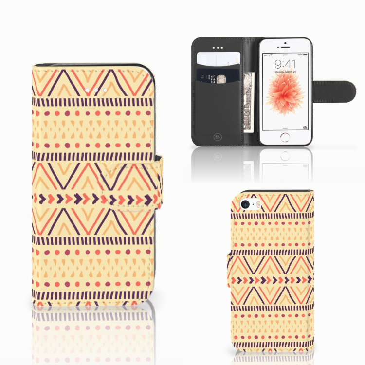 Apple iPhone 5 | 5s | SE Telefoon Hoesje Aztec Yellow