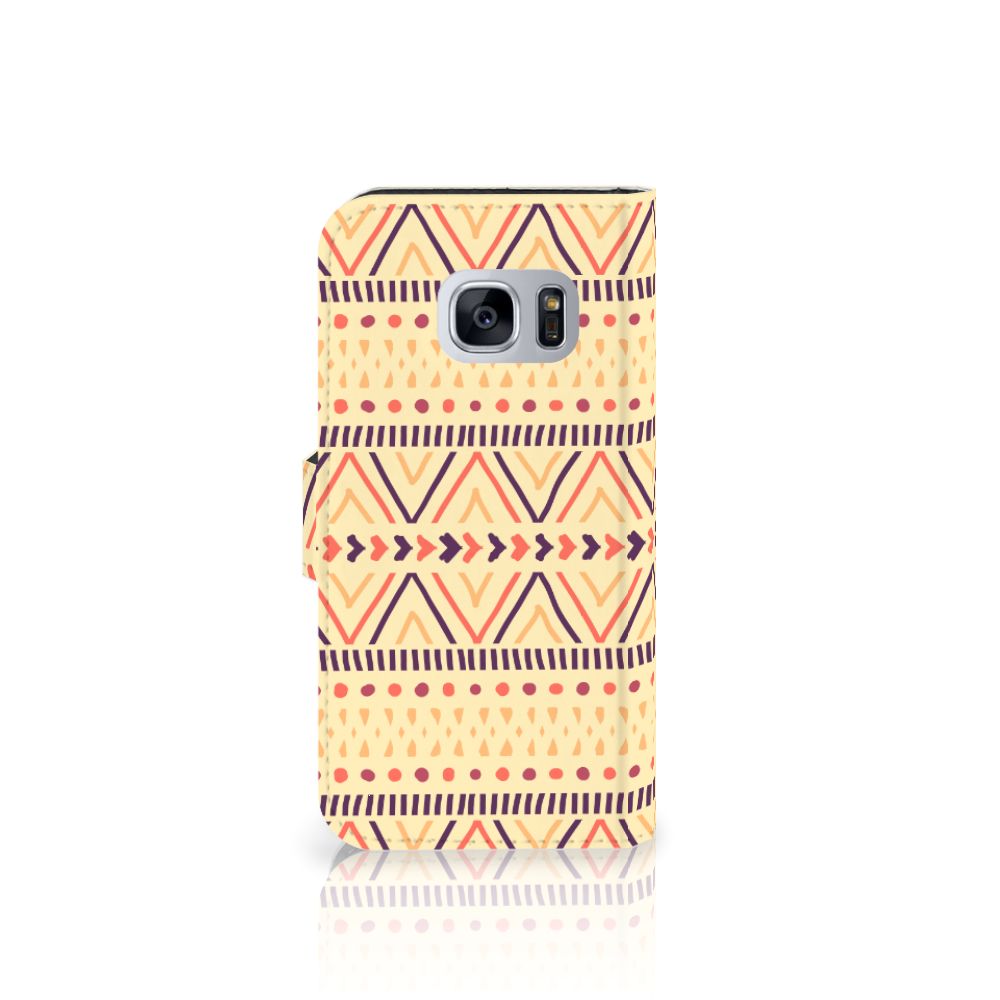 Samsung Galaxy S7 Telefoon Hoesje Aztec Yellow