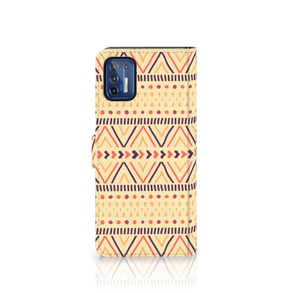 Motorola Moto G9 Plus Telefoon Hoesje Aztec Yellow