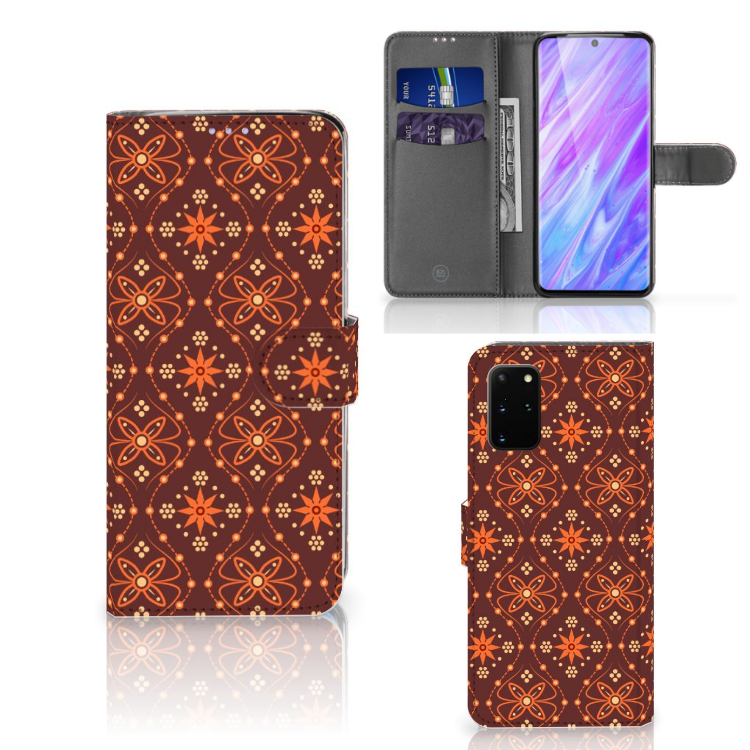 Samsung Galaxy S20 Plus Telefoon Hoesje Batik Brown