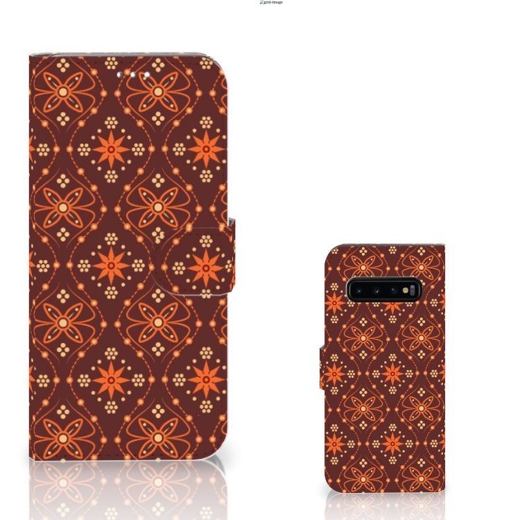 Samsung Galaxy S10 Plus Telefoon Hoesje Batik Brown