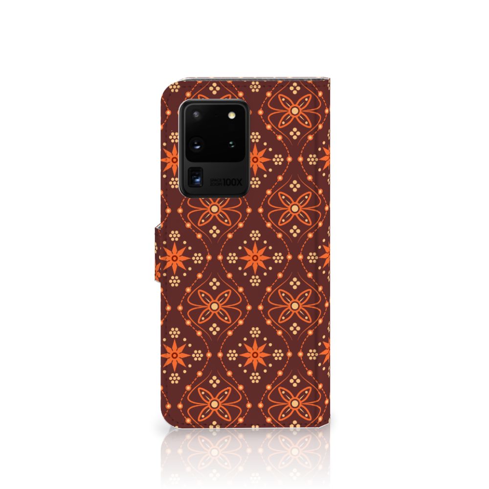 Samsung Galaxy S20 Ultra Telefoon Hoesje Batik Brown