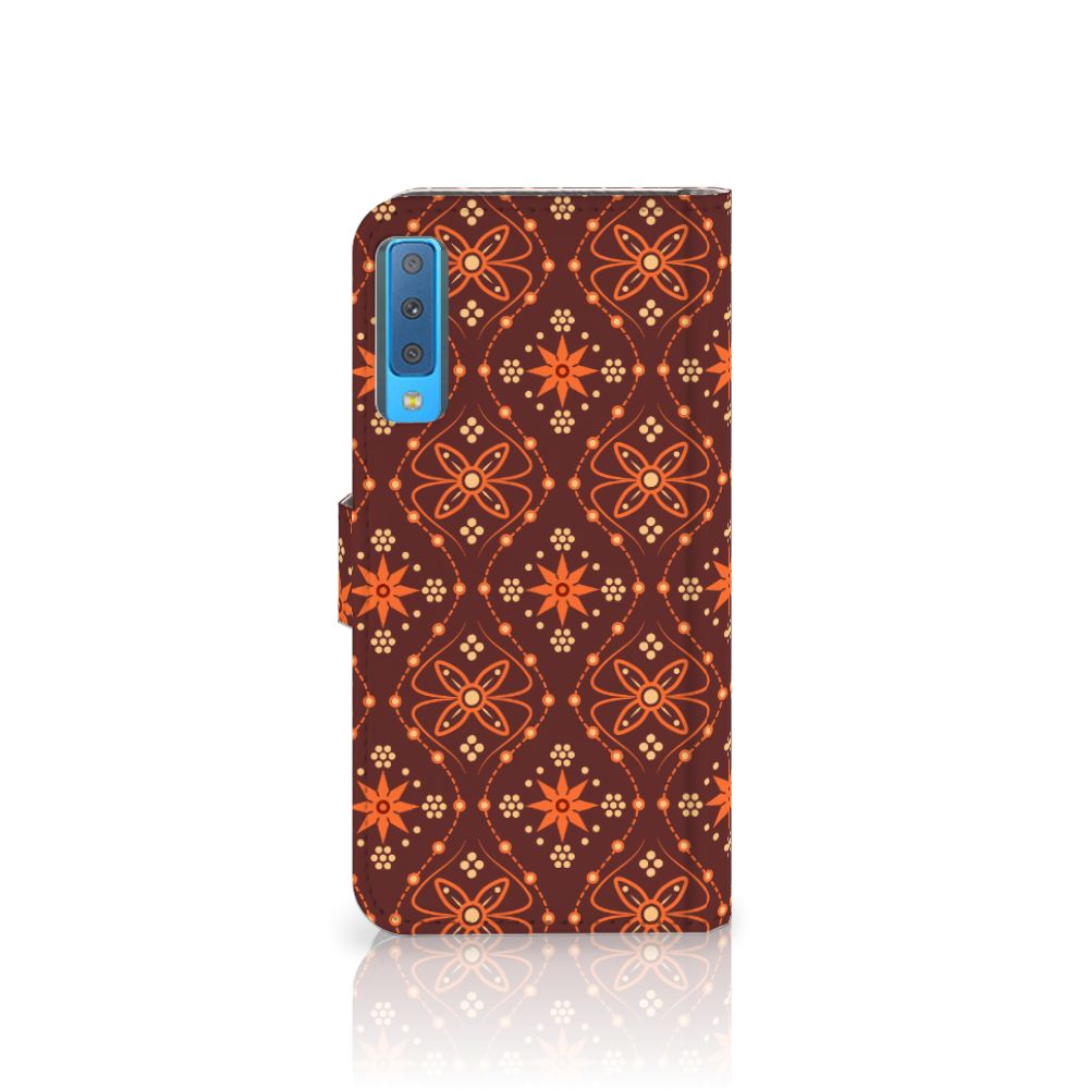 Samsung Galaxy A7 (2018) Telefoon Hoesje Batik Brown
