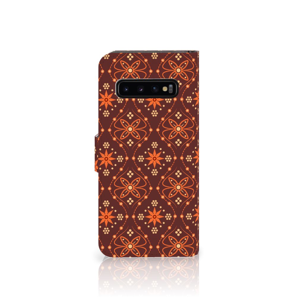 Samsung Galaxy S10 Telefoon Hoesje Batik Brown