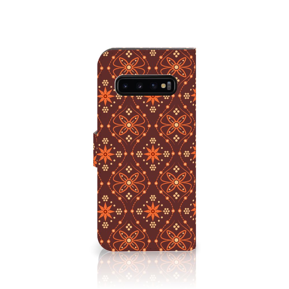 Samsung Galaxy S10 Plus Telefoon Hoesje Batik Brown