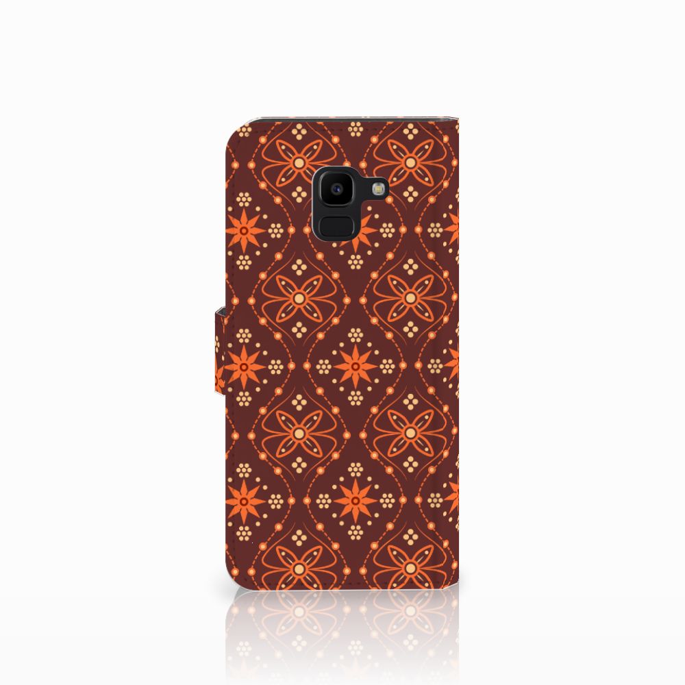 Samsung Galaxy J6 2018 Telefoon Hoesje Batik Brown