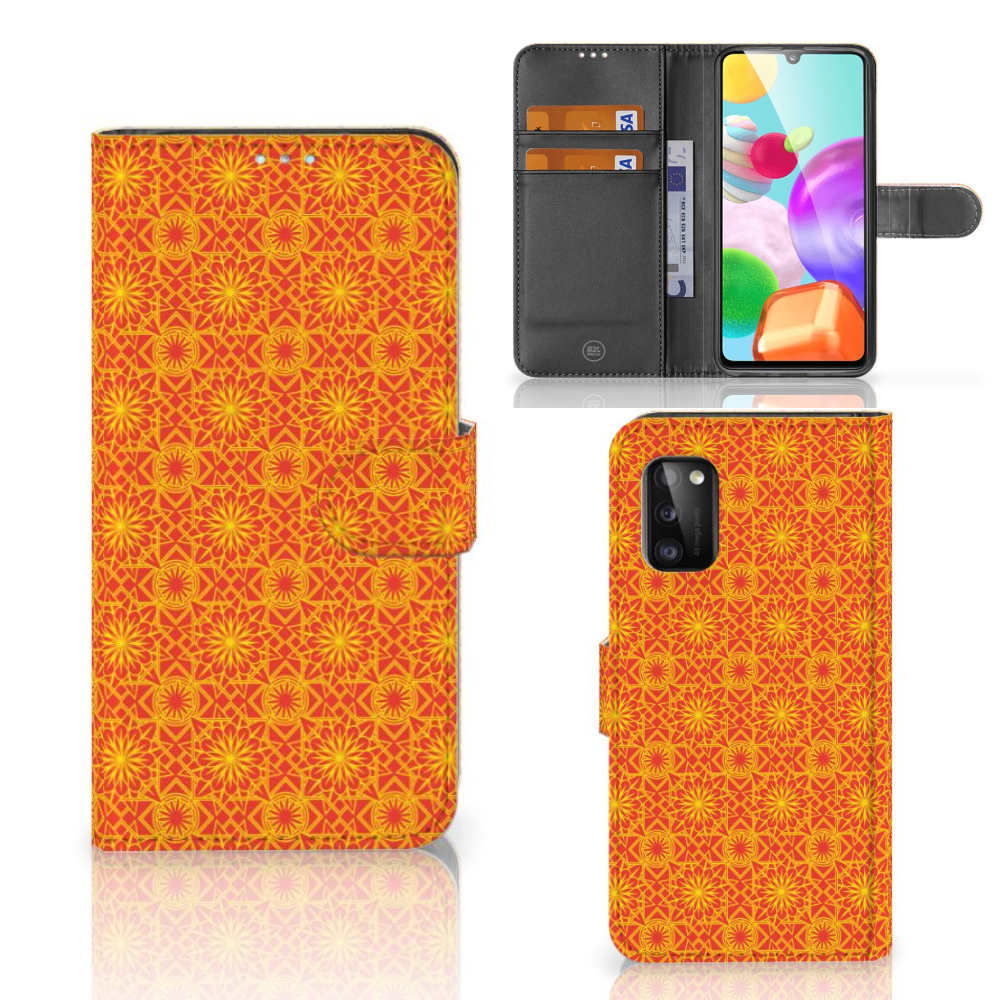 Samsung Galaxy A41 Telefoon Hoesje Batik Oranje