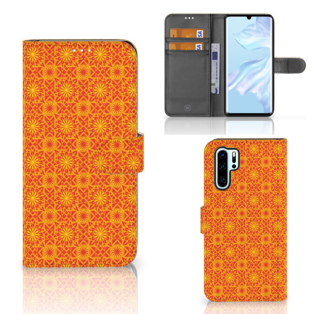 Huawei P30 Pro Telefoon Hoesje Batik Oranje