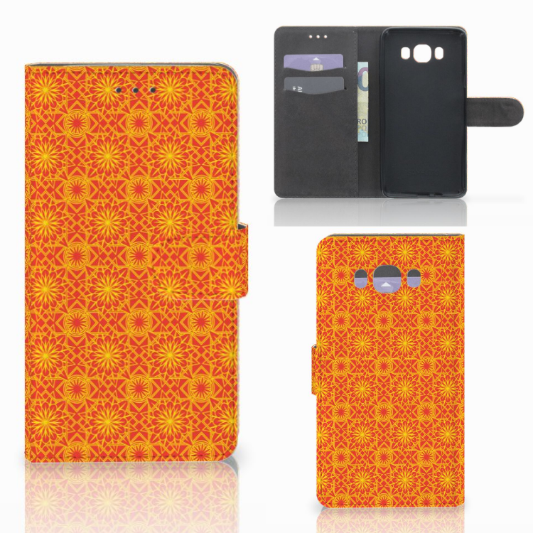 Samsung Galaxy J7 2016 Telefoon Hoesje Batik Oranje