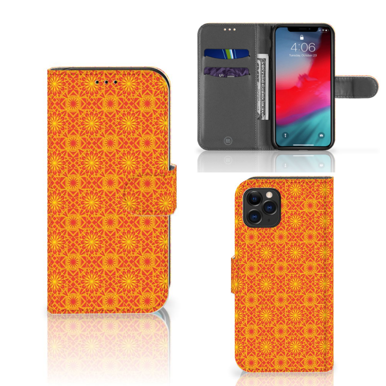 Apple iPhone 11 Pro Telefoon Hoesje Batik Oranje