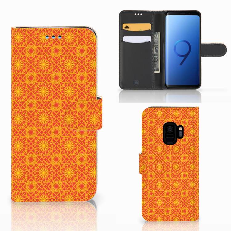 Samsung Galaxy S9 Telefoon Hoesje Batik Oranje