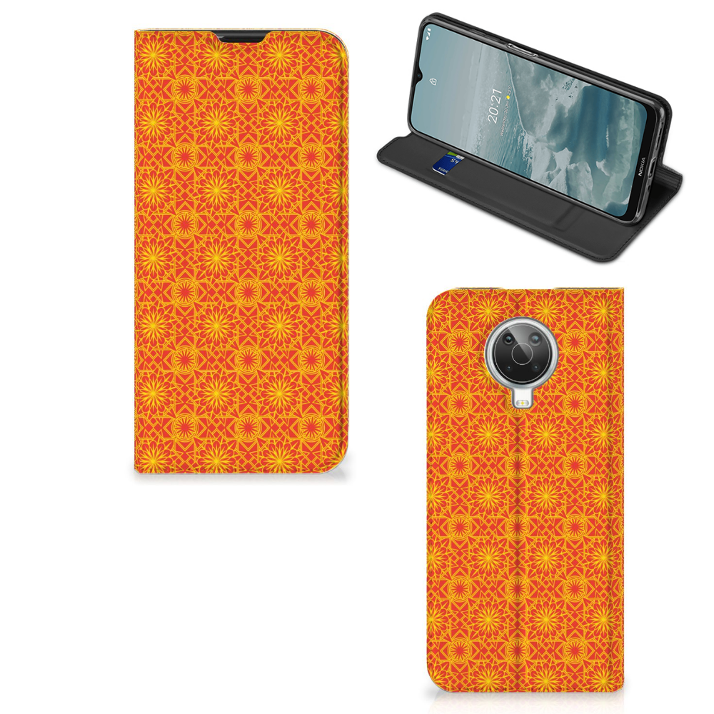 Nokia G10 | G20 Hoesje met Magneet Batik Oranje