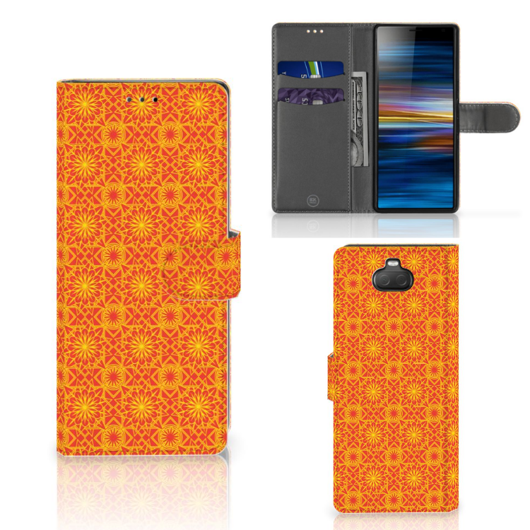 Sony Xperia 10 Telefoon Hoesje Batik Oranje