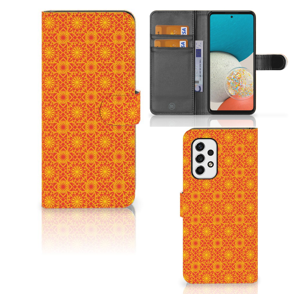 Samsung Galaxy A53 Telefoon Hoesje Batik Oranje