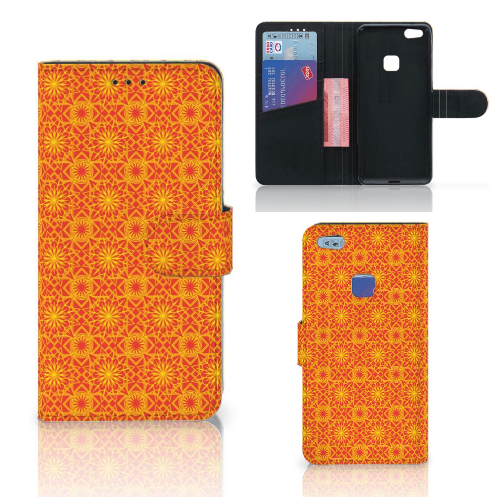 Huawei P10 Lite Telefoon Hoesje Batik Oranje