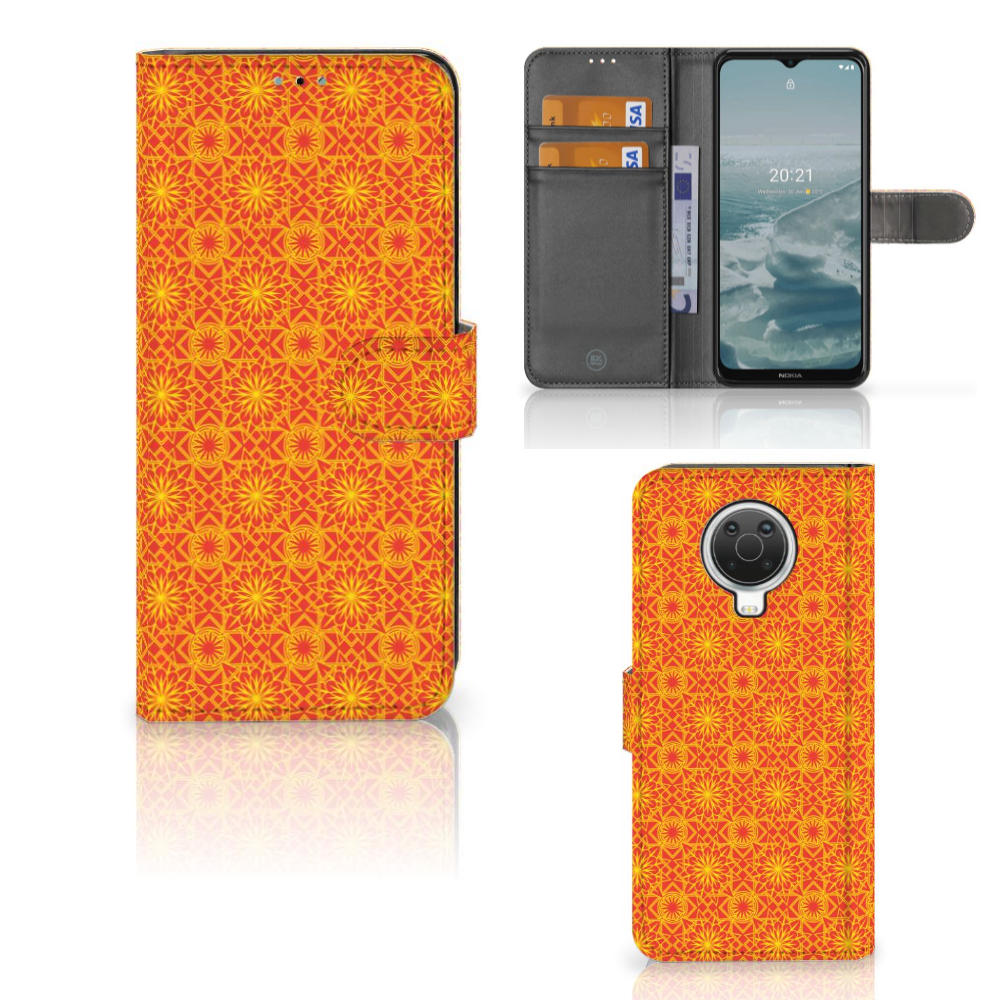 Nokia G10 | G20 Telefoon Hoesje Batik Oranje