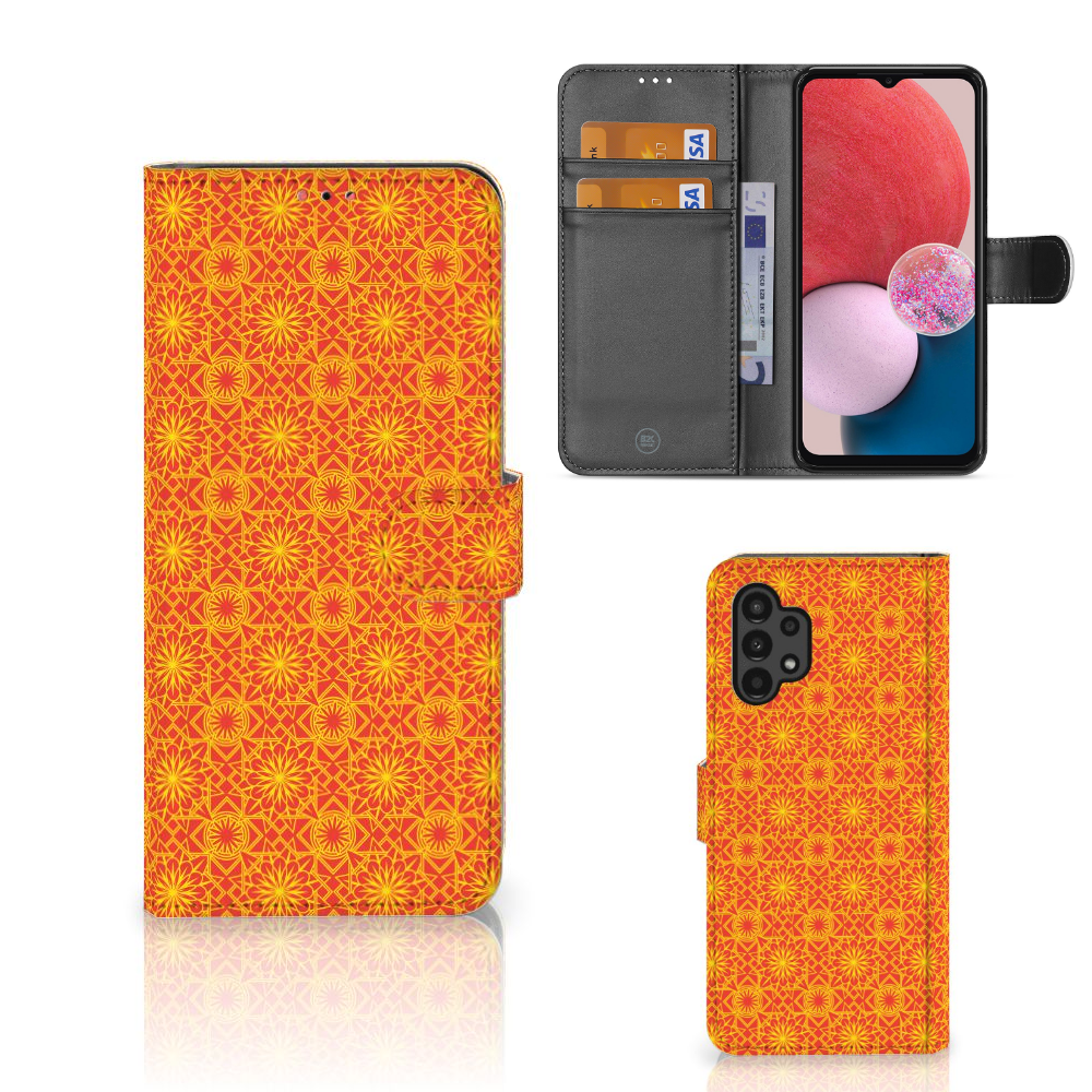 Samsung Galaxy A13 (4G) Telefoon Hoesje Batik Oranje