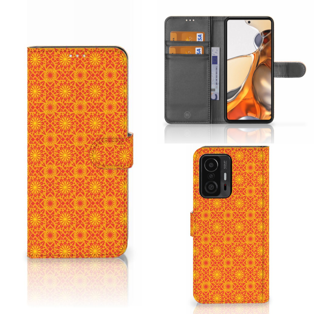 Xiaomi 11T | 11T Pro Telefoon Hoesje Batik Oranje