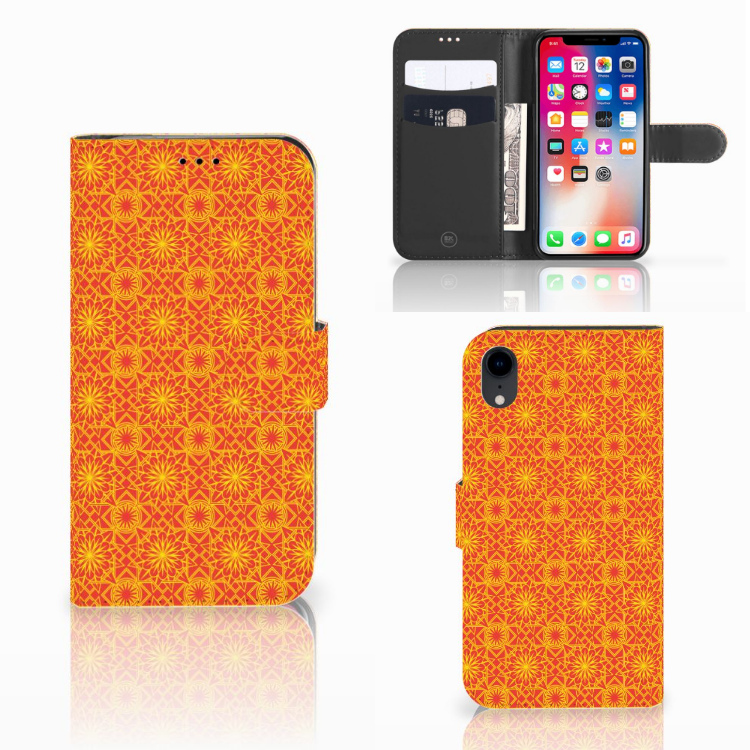 Apple iPhone Xr Telefoon Hoesje Batik Oranje