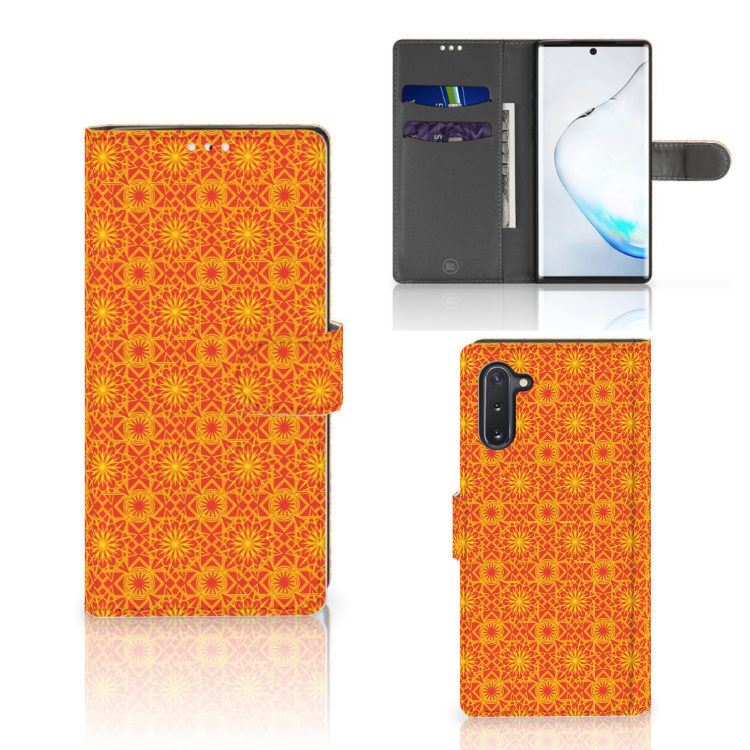 Samsung Galaxy Note 10 Telefoon Hoesje Batik Oranje