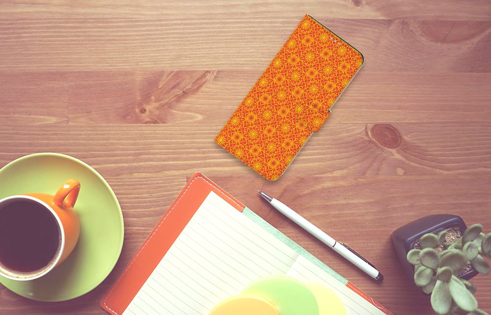 Xiaomi Poco F2 Pro Telefoon Hoesje Batik Oranje