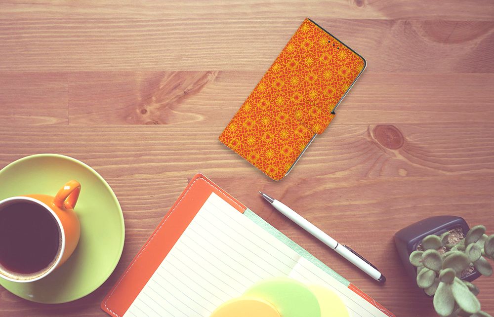 Xiaomi Mi Note 10 Lite Telefoon Hoesje Batik Oranje