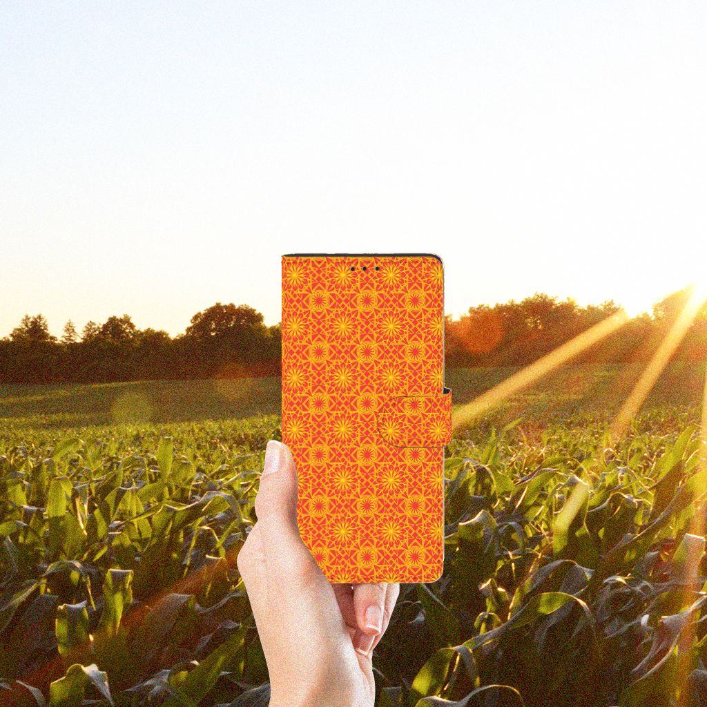 Motorola Edge 20 Lite Telefoon Hoesje Batik Oranje