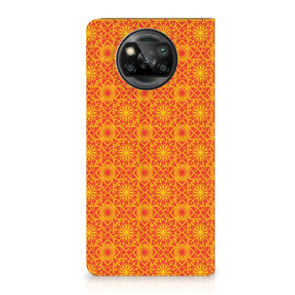Xiaomi Poco X3 Pro | Poco X3 Hoesje met Magneet Batik Oranje