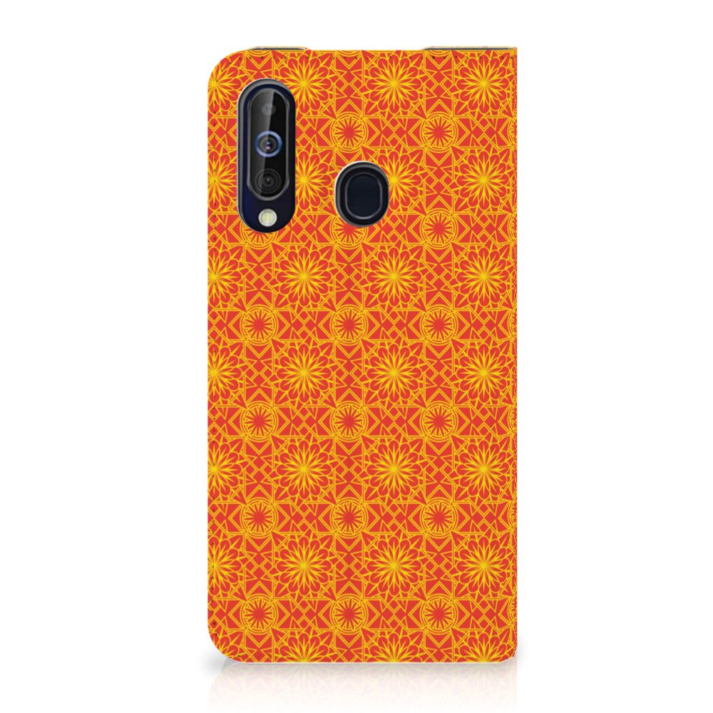 Samsung Galaxy A60 Hoesje met Magneet Batik Oranje