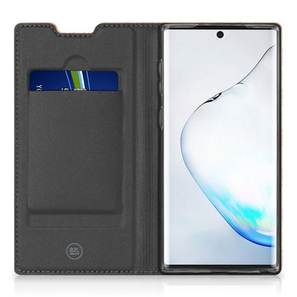 Samsung Galaxy Note 10 Hoesje met Magneet Batik Oranje