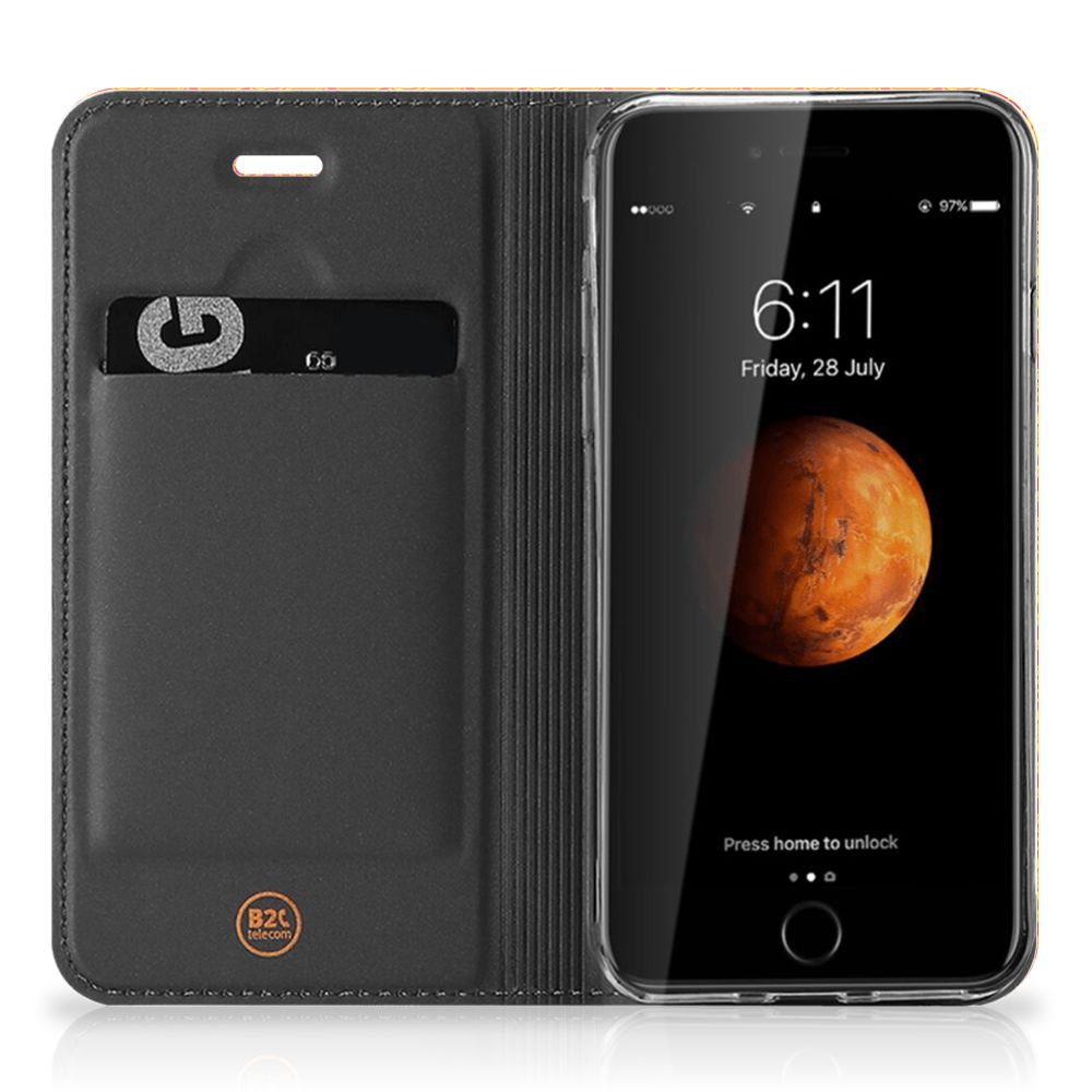 iPhone 7 | 8 | SE (2020) | SE (2022) Hoesje met Magneet Batik Oranje