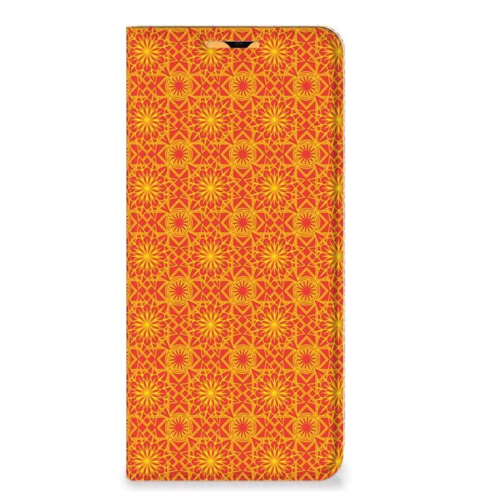 OPPO A15 Hoesje met Magneet Batik Oranje