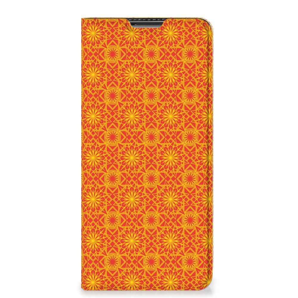 OnePlus 9 Hoesje met Magneet Batik Oranje