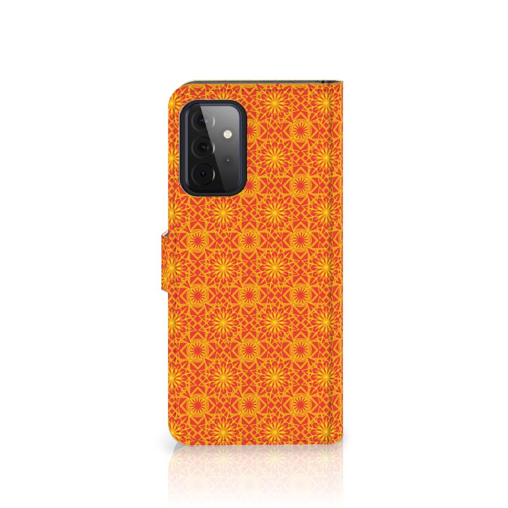 Samsung Galaxy A72 Telefoon Hoesje Batik Oranje