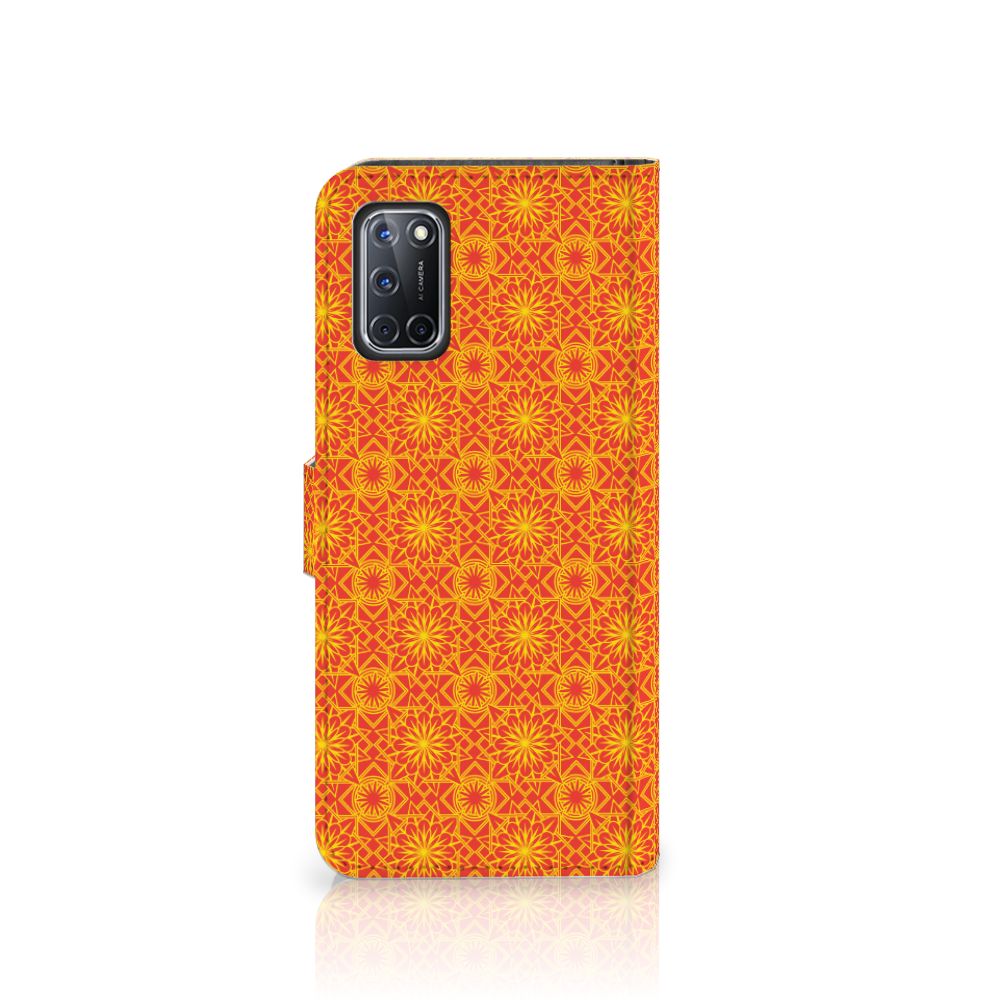 OPPO A72 | OPPO A52 Telefoon Hoesje Batik Oranje